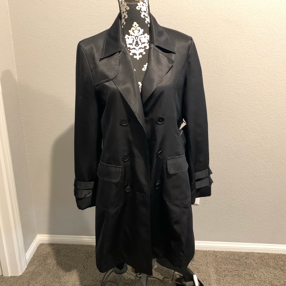 Bebe faux satin coat